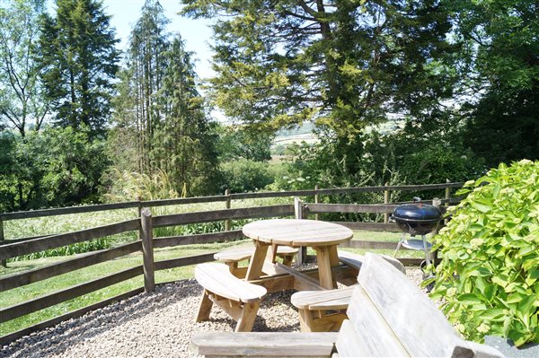 Private garden area with views over the countryside