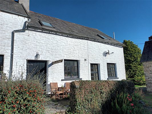 External frontage of the Annex with patio area