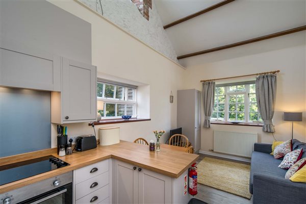 Kitchen dining and living area