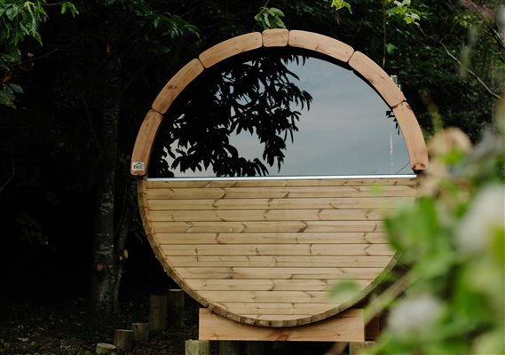 Book a session in the wood fired sauna