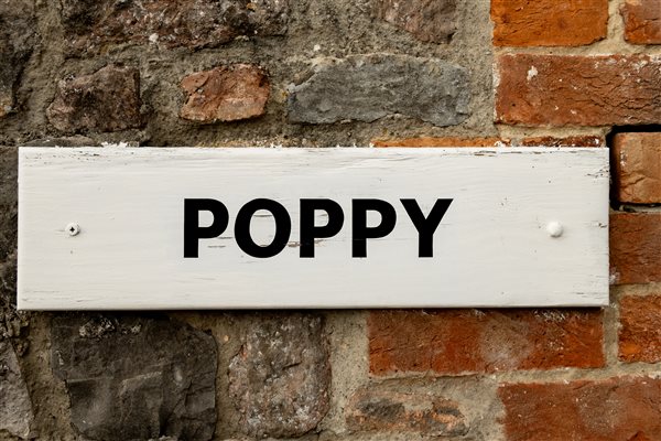 Poppy sign.