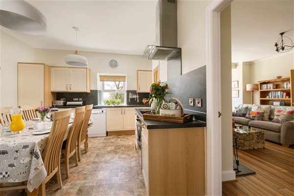 Kitchen image, showing entrance to sitting room