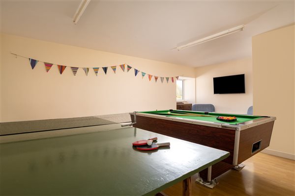 Abbotsway games room with pool table, table tennis, smart TV