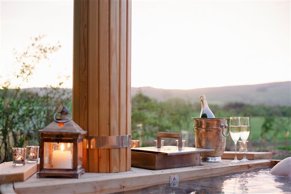 Hot Tub view over Wensleydale