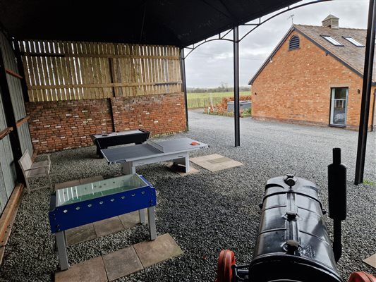 Games Barn from tractor seat